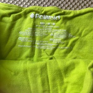 Neon green Polaroid tube top, size M